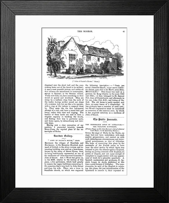 Framed Print : John of Gaunts House Framed Print : John of Gaunts House