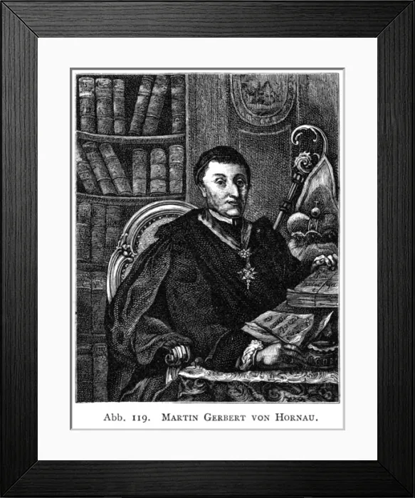 Framed Print : Martin Gerbert V Hornau Framed Print : Martin Gerbert V Hornau
