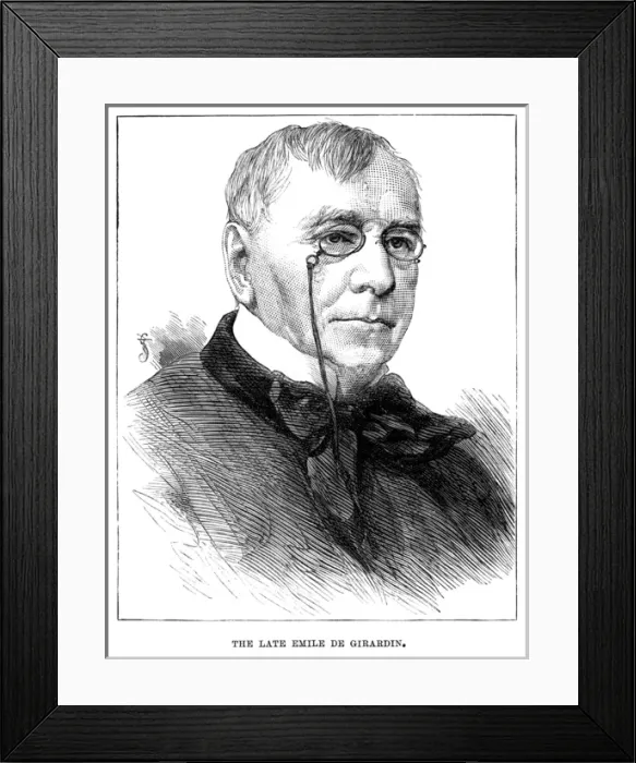Framed Print : Emile Girardin (Old) Framed Print : Emile Girardin (Old)