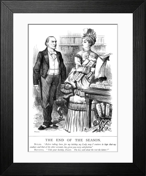Framed Print : Gladstone as Butler Framed Print : Gladstone as Butler