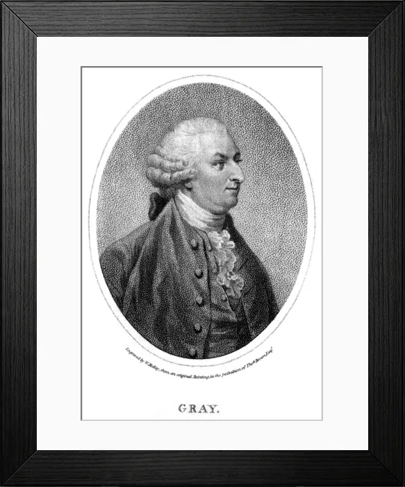 Framed Print : Thomas Gray in a Wig Framed Print : Thomas Gray in a Wig