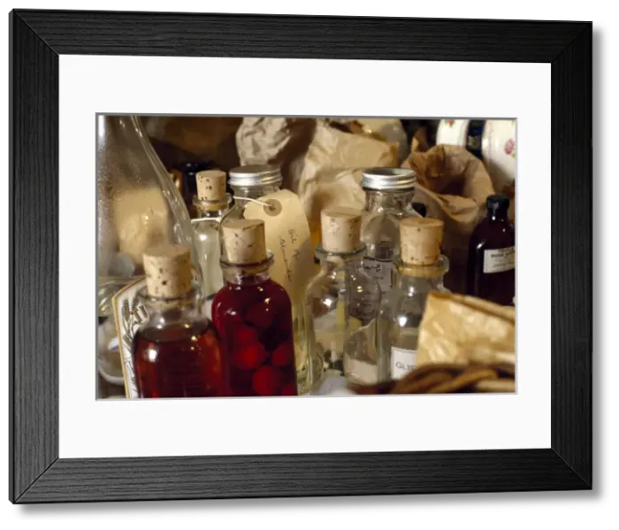Framed Print : Edwardian Bottles