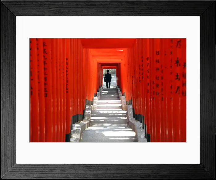 Framed Print : Red Torii gates and steps Hie-Jinja Shrine, Tokyo, Japan Framed Print : Red Torii gates and steps Hie-Jinja Shrine, Tokyo, Japan
