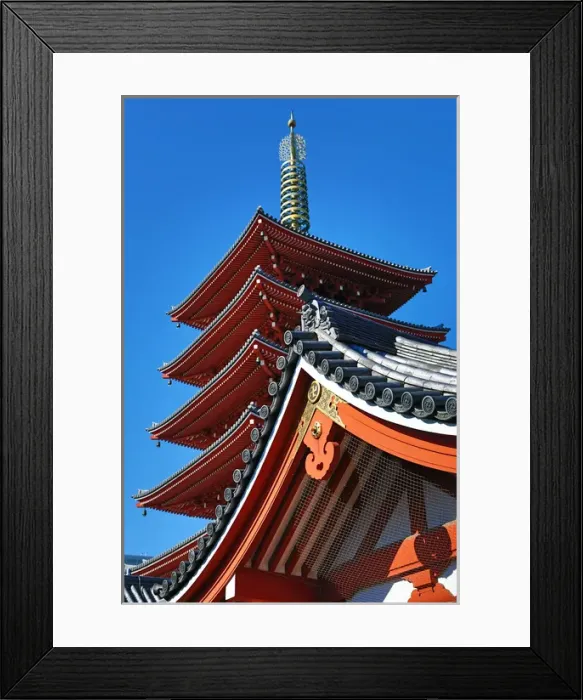 Framed Print : Pagoda at the Shinto Shrine at the Senso-Ji Temple, Tokyo Framed Print : Pagoda at the Shinto Shrine at the Senso-Ji Temple, Tokyo