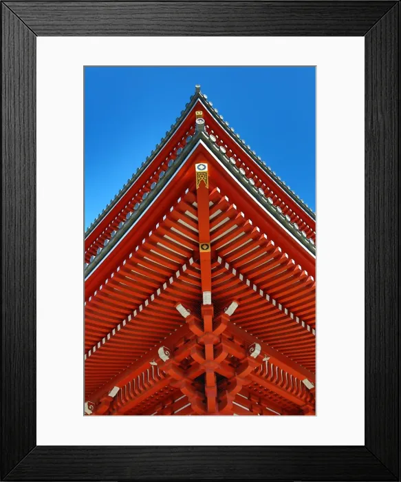 Framed Print : Wooden roof at Shinto Shrine at the Senso-Ji Temple, Tokyo Framed Print : Wooden roof at Shinto Shrine at the Senso-Ji Temple, Tokyo