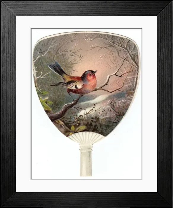 Framed Print : Christmas card in the form of a fan Framed Print : Christmas card in the form of a fan