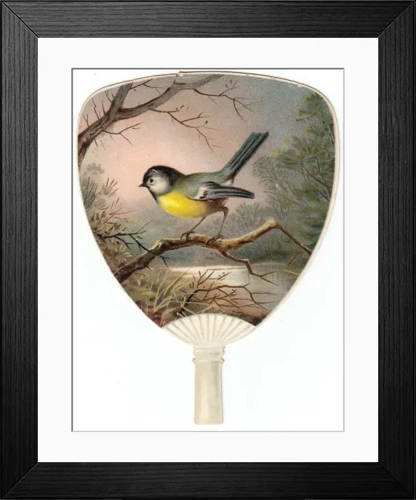 Framed Print : Christmas card in the form of a fan