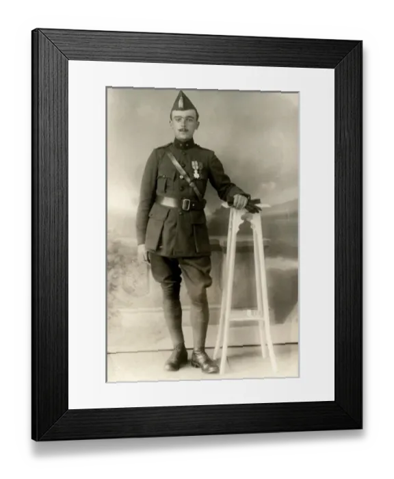Framed Print : Studio photograph of Belgian soldier Framed Print : Studio photograph of Belgian soldier