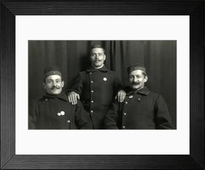 Framed Print : Studio photo of three patients Framed Print : Studio photo of three patients