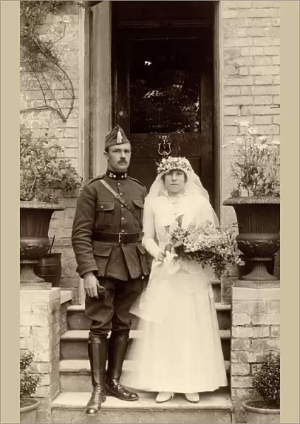 Marriage photograph Belgian soldier