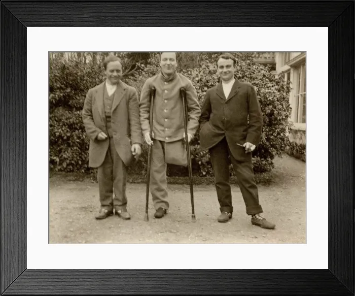 Framed Print : Photograph of three VAD patients