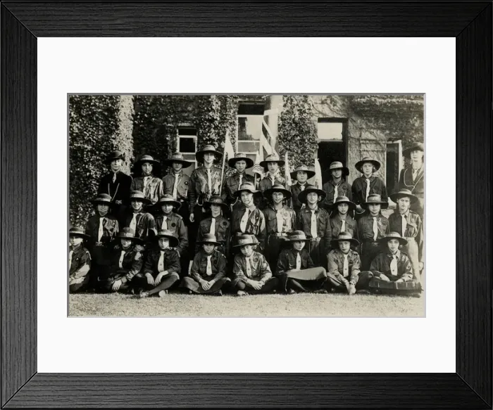 Framed Print : Birchington Girl Guide Troop at Quex Park June 1920 Framed Print : Birchington Girl Guide Troop at Quex Park June 1920
