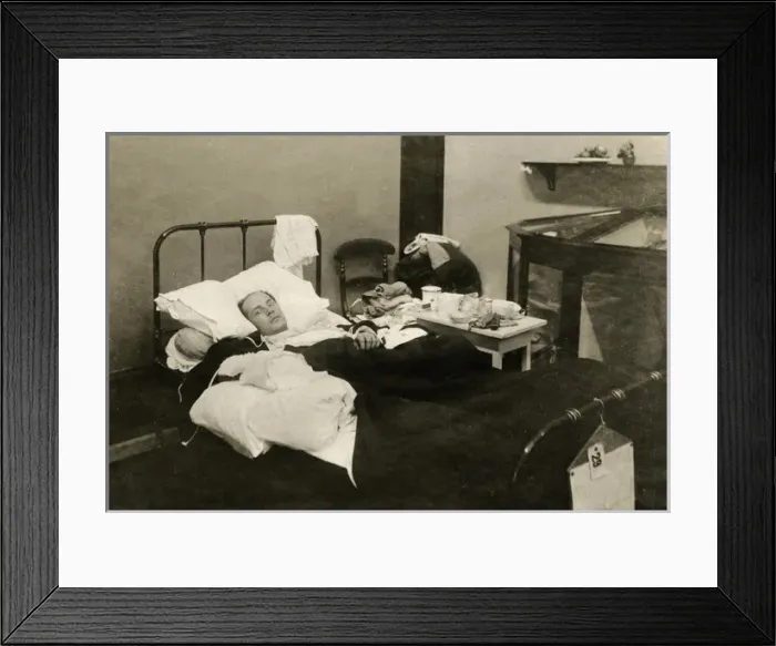 Framed Print : Patient in Bed 29 Quex Park VAD Hospital Framed Print : Patient in Bed 29 Quex Park VAD Hospital