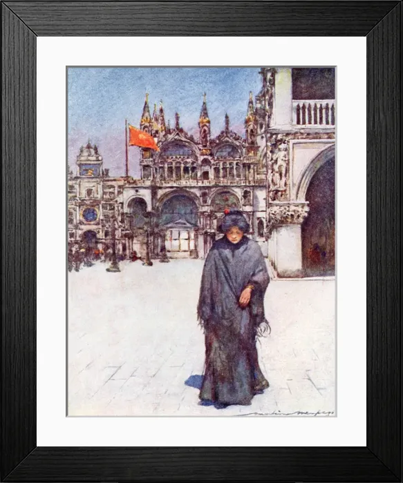 Framed Print : Crossing the Piazza of St. Mark - Venice, Italy Framed Print : Crossing the Piazza of St. Mark - Venice, Italy