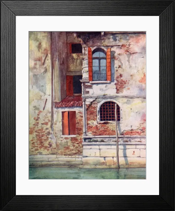 Framed Print : Palace in a by-canal - Venice, Italy Framed Print : Palace in a by-canal - Venice, Italy