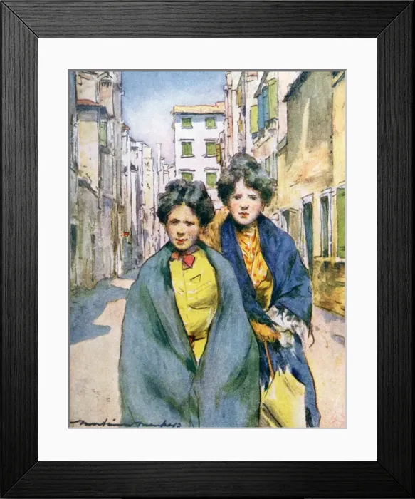 Framed Print : Work girls - Venice, Italy Framed Print : Work girls - Venice, Italy