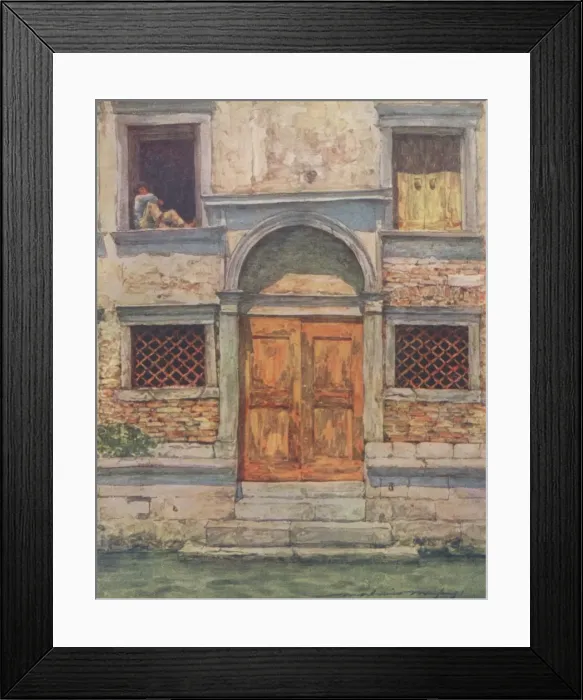 Framed Print : The orange door - Venice, Italy Framed Print : The orange door - Venice, Italy
