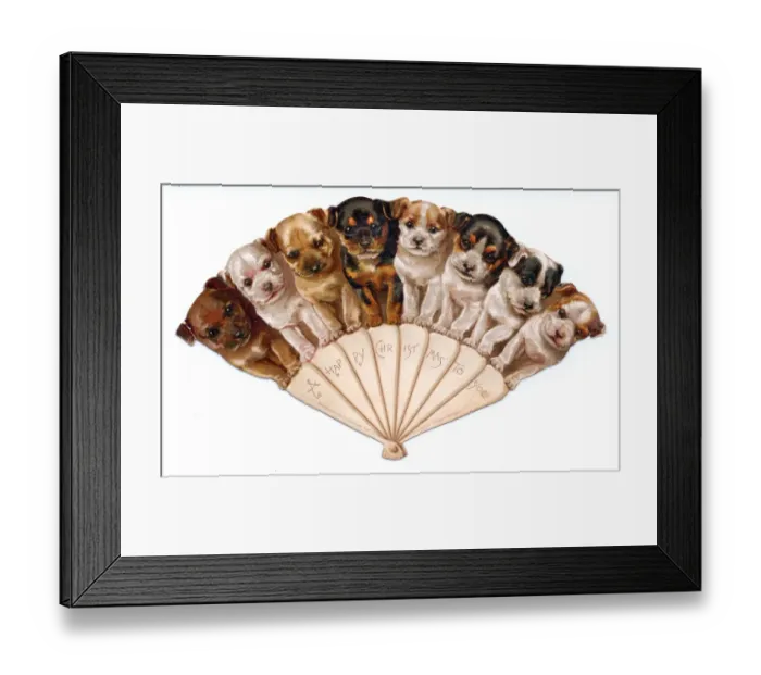Framed Print : Christmas card in the form of a fan Framed Print : Christmas card in the form of a fan