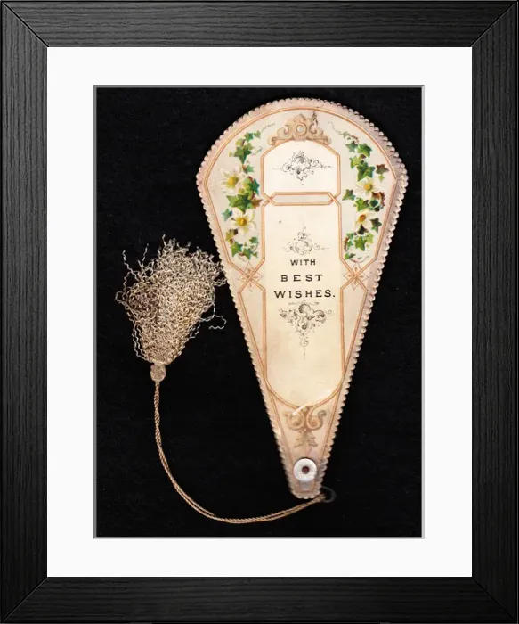 Framed Print : Birthday card in the form of a fan Framed Print : Birthday card in the form of a fan