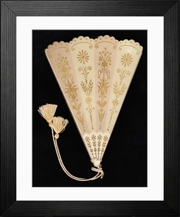 Framed Print : Greetings card in the form of a fan Framed Print : Greetings card in the form of a fan