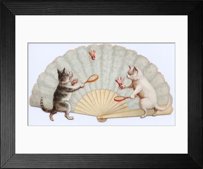Framed Print : Greetings card in the form of a fan Framed Print : Greetings card in the form of a fan