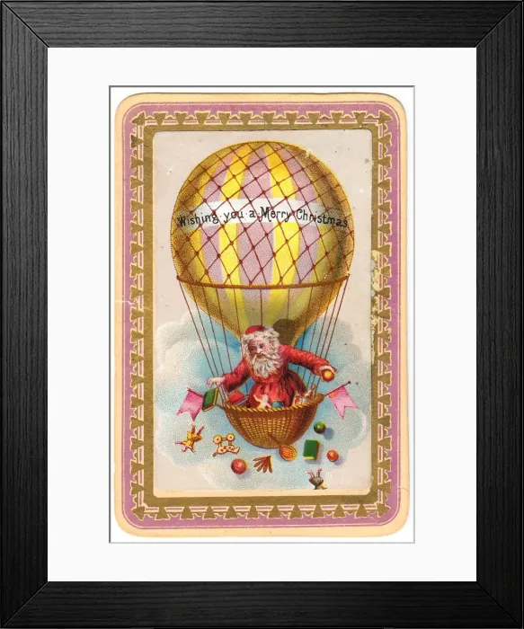 Framed Print : Santa Claus on a Christmas card Framed Print : Santa Claus on a Christmas card