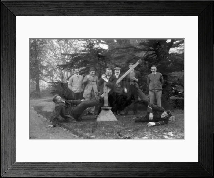 Framed Print : See-saw in the garden Framed Print : See-saw in the garden