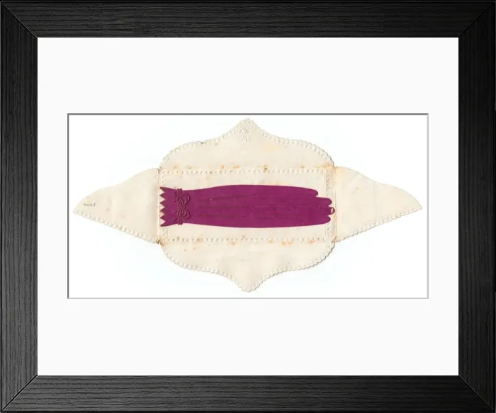 Framed Print : Greetings card in the shape of a glove Framed Print : Greetings card in the shape of a glove