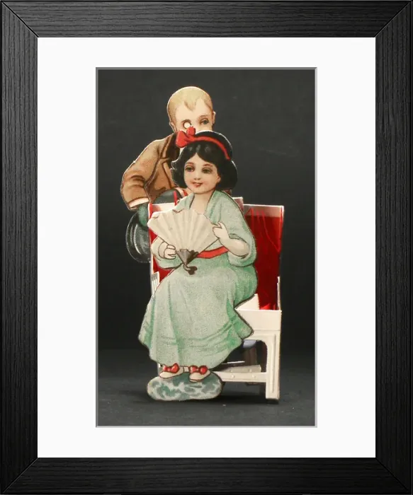 Framed Print : Couple on an adjustable greetings card Framed Print : Couple on an adjustable greetings card