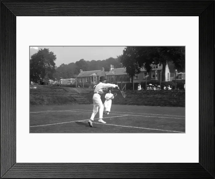 Framed Print : Tennis match at Beech Grove Tennis Club, Moffat Framed Print : Tennis match at Beech Grove Tennis Club, Moffat