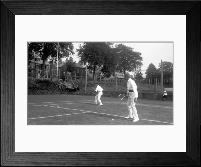 Framed Print : Tennis match at Beech Grove Tennis Club, Moffat Framed Print : Tennis match at Beech Grove Tennis Club, Moffat