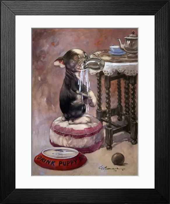 Framed Print : George Ernest Studdy, You Simply Must Save Water Framed Print : George Ernest Studdy, You Simply Must Save Water