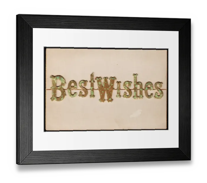 Framed Print : Greetings card with the words Best Wishes Framed Print : Greetings card with the words Best Wishes