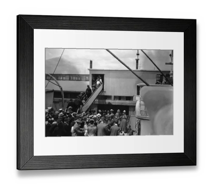 Framed Print : Leaving SS Ivernia, Boston Harbour Framed Print : Leaving SS Ivernia, Boston Harbour
