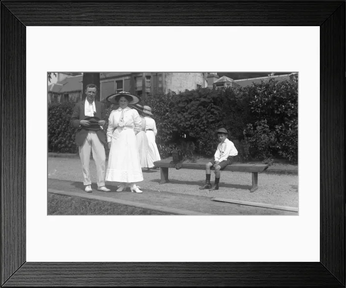 Framed Print : Spectators at tennis match, Beech Grove Tennis Club, Moffat Framed Print : Spectators at tennis match, Beech Grove Tennis Club, Moffat