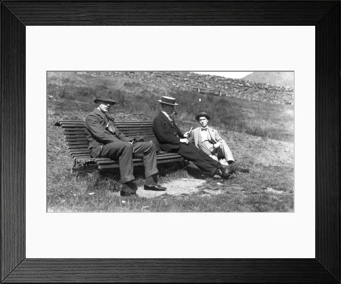 Framed Print : Three men on a bench Framed Print : Three men on a bench