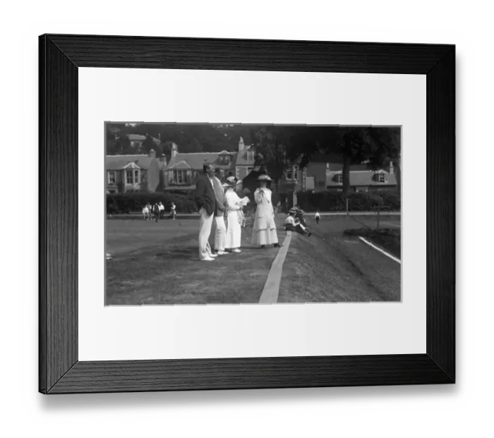 Framed Print : Spectators at tennis match, Beech Grove Tennis Club, Moffat Framed Print : Spectators at tennis match, Beech Grove Tennis Club, Moffat