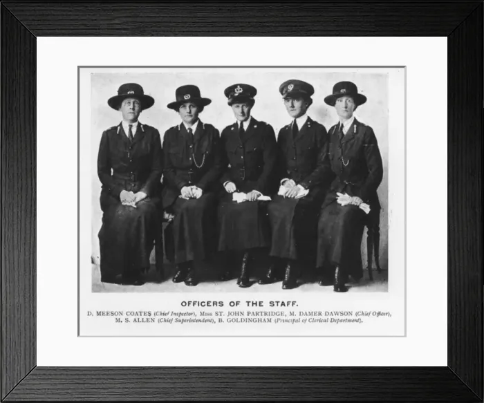 Framed Print : Women staff officers, Metropolitan Police, London Framed Print : Women staff officers, Metropolitan Police, London