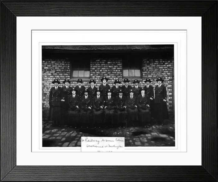 Framed Print : First Railway Women Police, Darlington, WW1 Framed Print : First Railway Women Police, Darlington, WW1