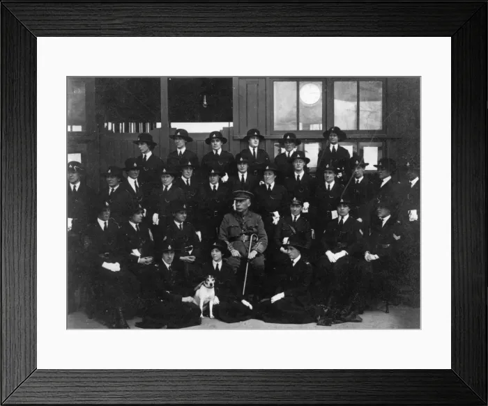 Framed Print : Group photo, women police officers in uniform, WW1 Framed Print : Group photo, women police officers in uniform, WW1