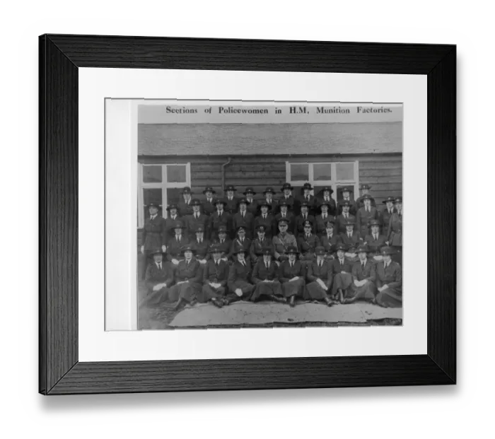 Framed Print : Group photo, women police officers in uniform, WW1 Framed Print : Group photo, women police officers in uniform, WW1