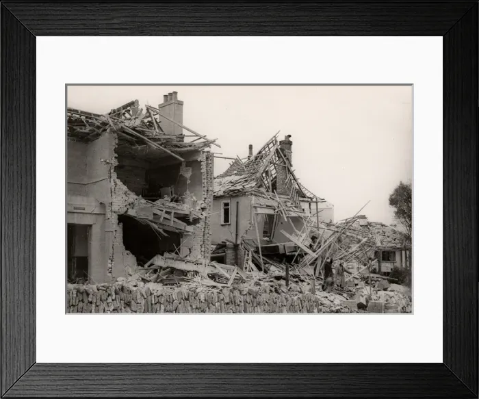 Framed Print : Plymouth. Fire-fighters reported that there were very few buildings Framed Print : Plymouth. Fire-fighters reported that there were very few buildings