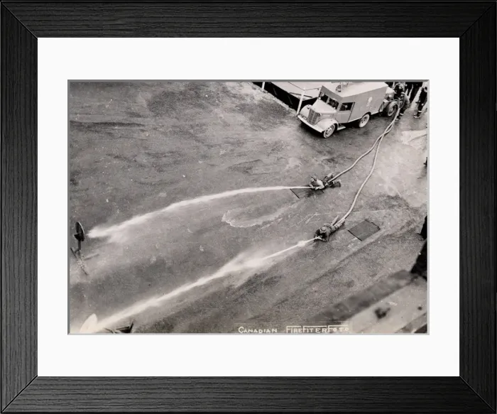 Framed Print : Training with hoses Framed Print : Training with hoses