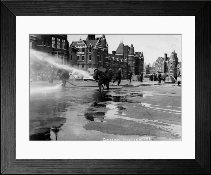 Framed Print : Firefighting drill open day Framed Print : Firefighting drill open day