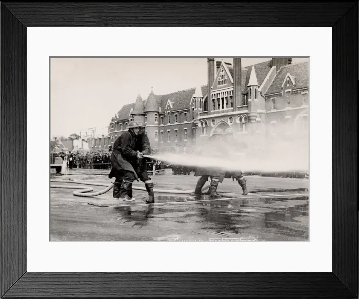 Framed Print : Firefighting drill open day Framed Print : Firefighting drill open day