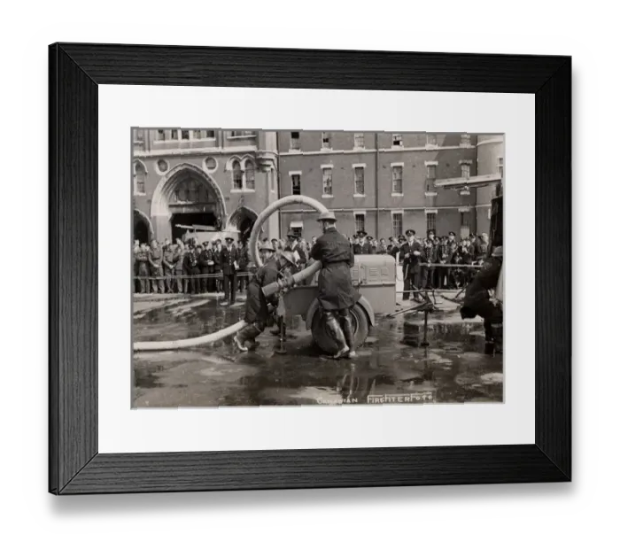 Framed Print : Firefighting drill open day Framed Print : Firefighting drill open day