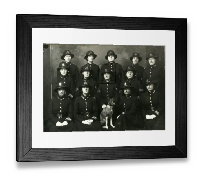 Framed Print : Group photo, women police officers, London Framed Print : Group photo, women police officers, London
