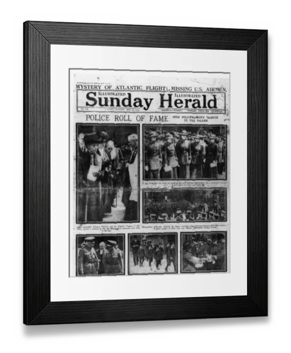 Framed Print : Women police officers on parade, London Framed Print : Women police officers on parade, London