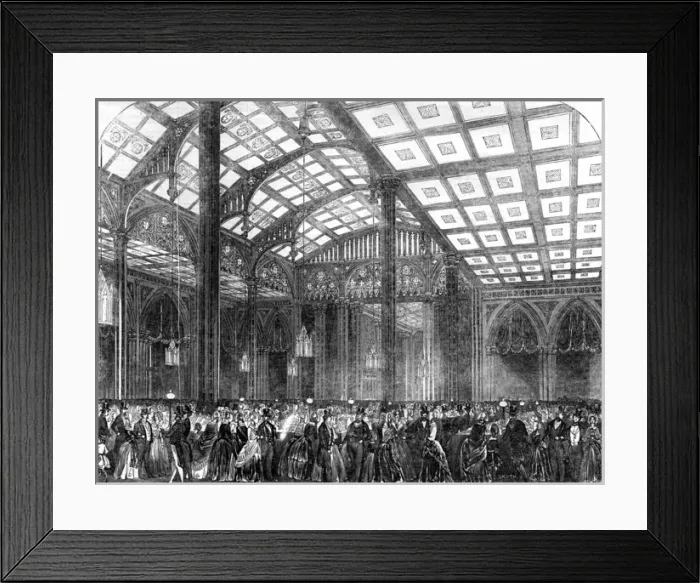 Framed Print : Free-trade bazaar in Covent Garden Theatre, 1845 Framed Print : Free-trade bazaar in Covent Garden Theatre, 1845
