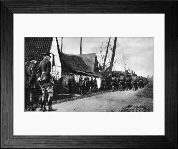 Framed Print : Sir John French reviewing troops Framed Print : Sir John French reviewing troops